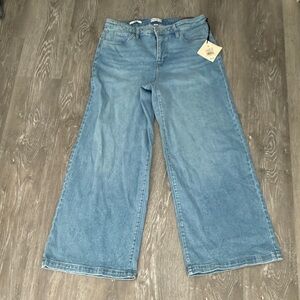 Ava & Viv Wide Leg High Rise Jeans, Size 16, NWT